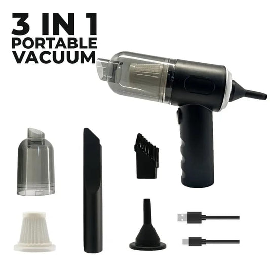 3 In 1 Portable Vacuum Cleaner Wireless Hand-held Cleaning For Car Home (As 228)