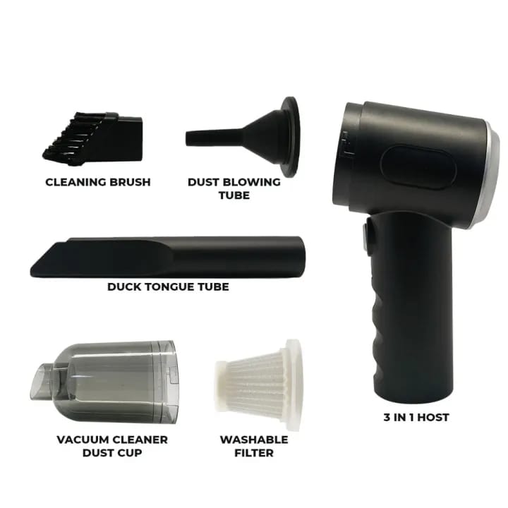 3 In 1 Portable Vacuum Cleaner Wireless Hand-held Cleaning For Car Home (As 228)